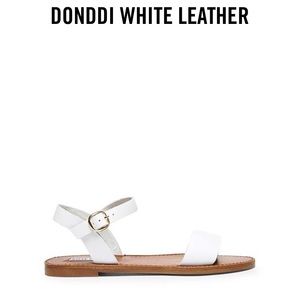 Steve madden white leather sandals